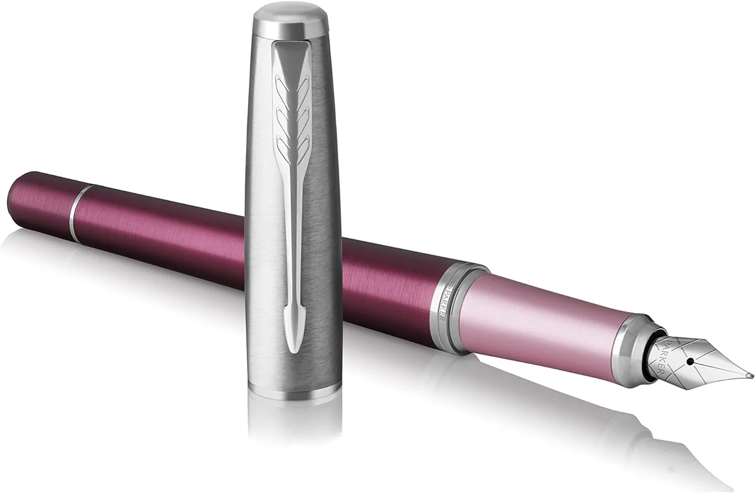 خودنویس پارکر مدل اربن زرشکی گیره استیل - Parker Urban Fountain Pen Premium Dark Purple