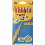مداد رنگی 12 رنگ بیک مدل Tropicolors جعبه مقوایی