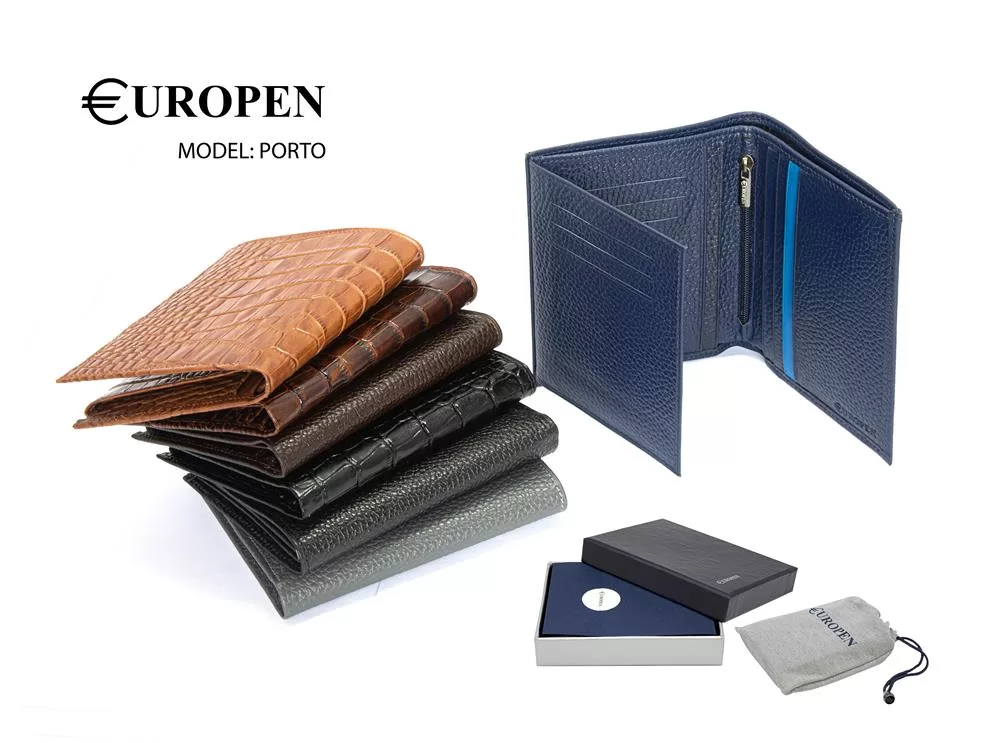 کیف پول چرمی یوروپن مدل PORTO