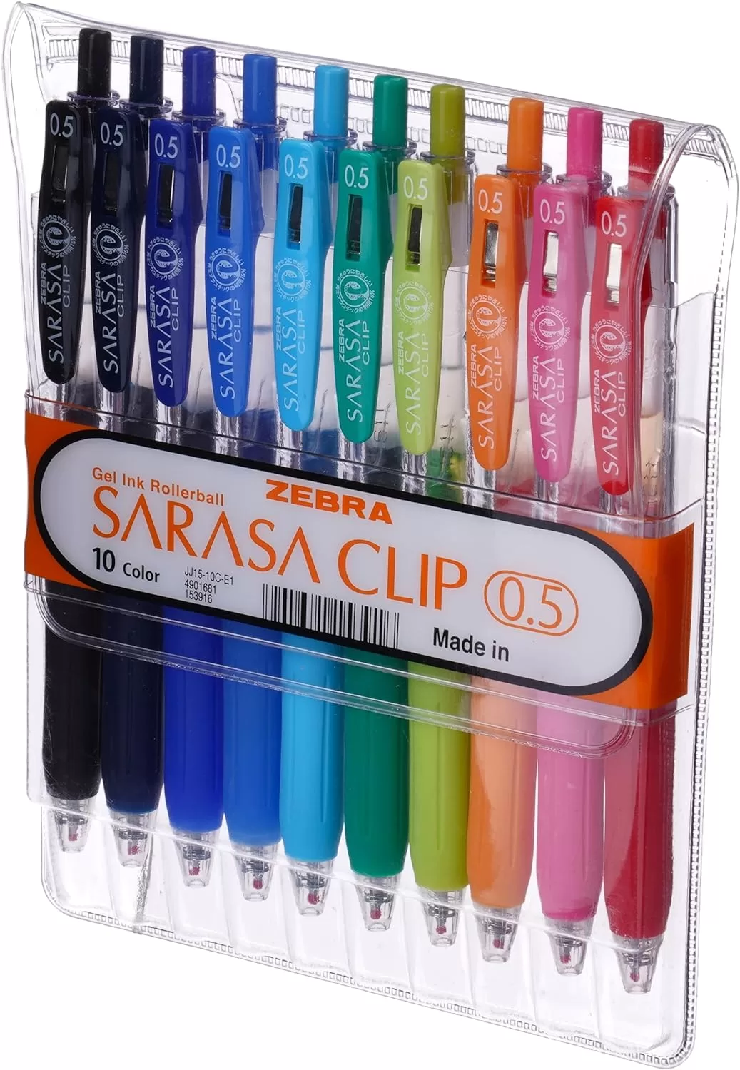 روان نویس 10 رنگ زبرا مدل ساراسا کلیپ - ZEBRA SARASA CLIP 0.5