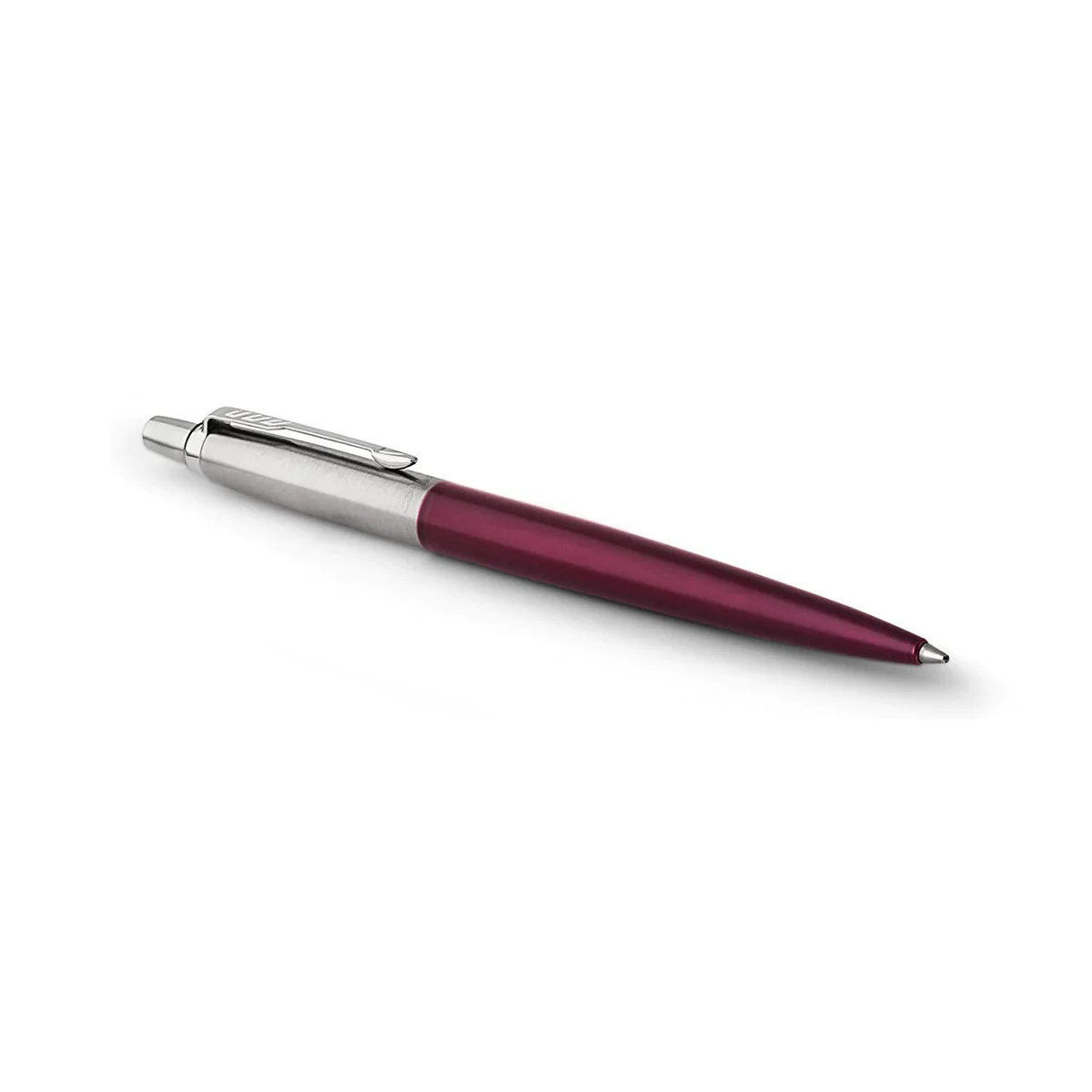 خودکار ژوتر تمام استیل رنگی گیره کروم - Parker Jotter Ballpoint Pen