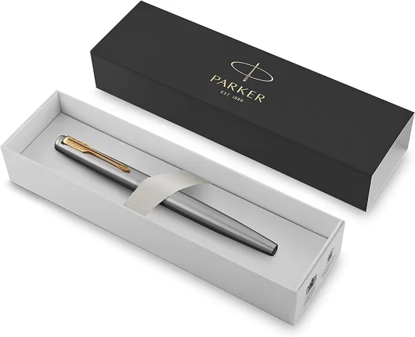 خودنویس ژوتر تمام استیل گیره طلا - Jotter Stainless Steel Fountain Pen GT