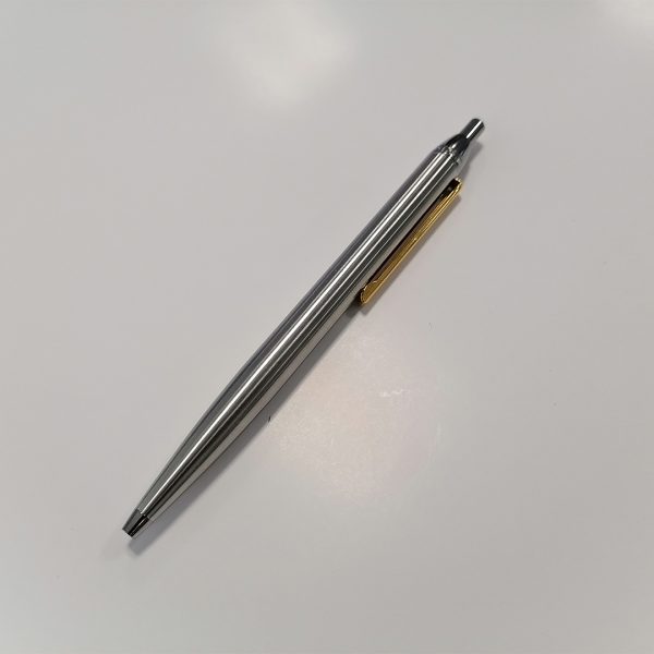 خودکار اینکسکروم تمام استیل گیره طلا - Inoxcrom ballpoint pen