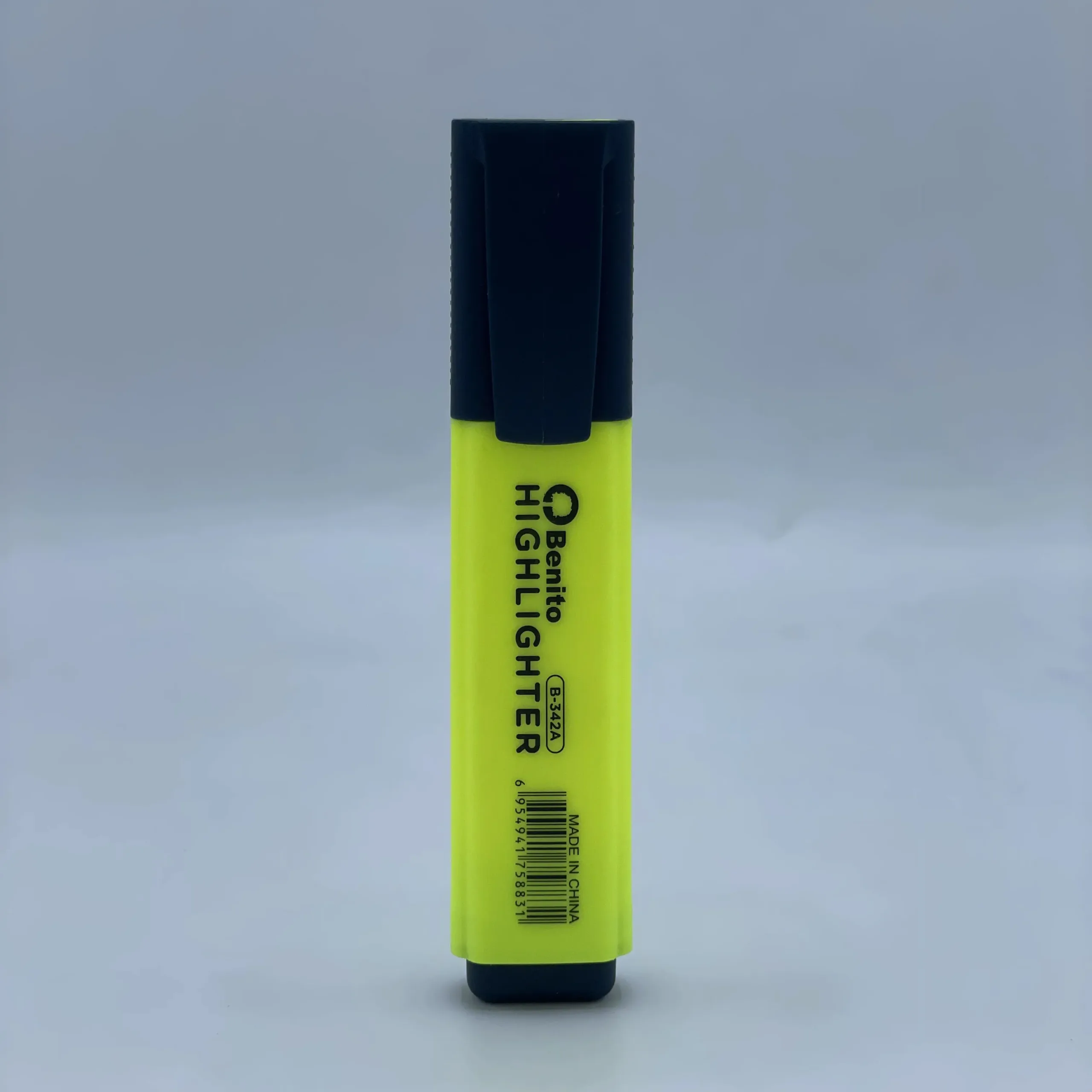 هایلایتر زرد Benito مدل B-342A با طراحی ارگونومیک و نوک نرم