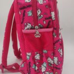 نمای جانبی کیف کوله هلو کیتی صورتی