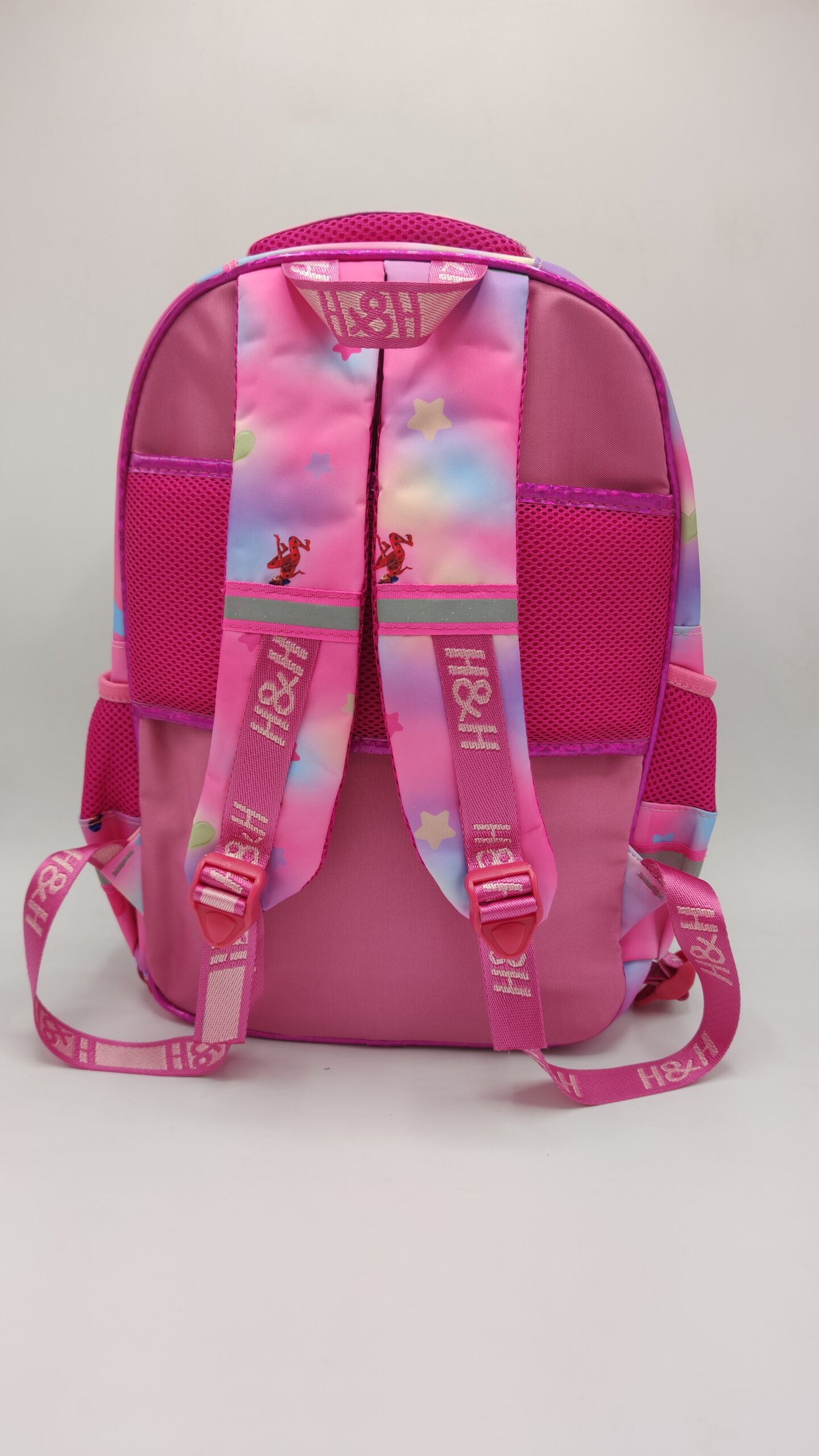 پشت کیف کوله پشتی مدرسه صورتی فروزن کد 9