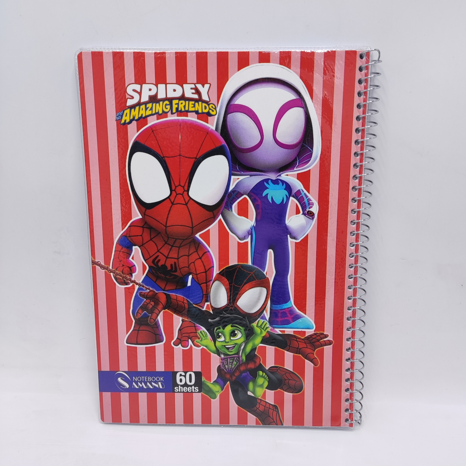 دفتر ۶۰ برگ نقاشی فنری جلد فانتزی سمند مدل SA530 طرح Spidey